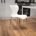 Flash Furniture Contemporary Chair, 18", White LF-7-07C-WH-GG