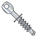 Zoro Select Self-Drilling Screw, 1/4" x 2 in, Zinc Plated Steel Acoustical Eye Head 1000 PK 1432LKAE