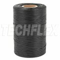 Techflex Nylon, Lacing Tape, Size 2 Fin B Black LT1-S2-FB-BK