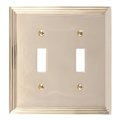 Brass Accents Classic Steps Double Switch, Number of Gangs: 2 Polished Brass Finish M02-S2530-605