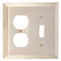 Brass Accents Classic Steps Double -1 Switch/1 Outlet, Number of Gangs: 2 Polished Brass Finish M02-S2540-605