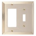 Brass Accents Classic Steps Double - 1 Switch/1 GFCI, Number of Gangs: 2 Polished Brass Finish M02-S2571-605