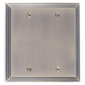 Brass Accents Classic Steps Double Blank, Number of Gangs: 2 Antique Brass Finish M02-S25XX-609