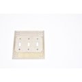 Brass Accents Arts and Craft Triple Switch, Number of Gangs: 3 Satin Nickel Finish M05-S5650-619