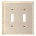 Brass Accents Egg and Dart Double Switch, Number of Gangs: 2 Polished Brass Finish M05-S7530-605