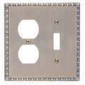 Brass Accents Egg and Dart Double - 1 Switch/1 Outlet, Number of Gangs: 2 Antique Brass Finish M05-S7540-609