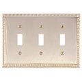 Brass Accents Egg and Dart Triple Switch, Number of Gangs: 3 Polished Brass Finish M05-S7550-605