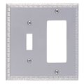 Brass Accents Egg and Dart Double - 1 Switch/1 GFCI, Number of Gangs: 2 Satin Nickel Finish M05-S7571-619