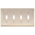 Brass Accents Egg and Dart Quad Switch, Number of Gangs: 4 Polished Brass Finish M05-S7591-605