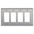 Brass Accents Egg and Dart Quad GFCI, Number of Gangs: 4 Satin Nickel Finish M05-S7592-619