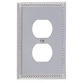 Brass Accents Georgian Single Outlet, Number of Gangs: 1 Satin Nickel Finish M06-S8510-619