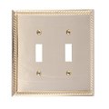 Brass Accents Georgian Double Switch, Number of Gangs: 2 Polished Brass Finish M06-S8530-605