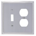 Brass Accents Georgian Double - 1 Switch/1 Outlet, Number of Gangs: 2 Satin Nickel Finish M06-S8540-619