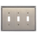 Brass Accents Georgian Triple Switch, Number of Gangs: 3 Antique Brass Finish M06-S8550-609