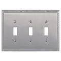 Brass Accents Georgian Triple Switch, Number of Gangs: 3 Satin Nickel Finish M06-S8550-619