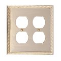 Brass Accents Georgian Double Outlet, Number of Gangs: 2 Polished Brass Finish M06-S8560-605