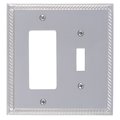 Brass Accents Georgian Double - 1 Switch/1 GFCI, Number of Gangs: 2 Satin Nickel Finish M06-S8571-619