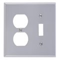 Brass Accents Quaker Double - 1 Switch/1 Outlet, Number of Gangs: 2 Satin Nickel Finish M07-S4540-619