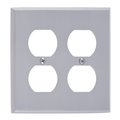 Brass Accents Quaker Double Outlet, Number of Gangs: 2 Satin Nickel Finish M07-S4560-619