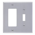 Brass Accents Quaker Double - 1 Switch/1 GFCI, Number of Gangs: 2 Satin Nickel Finish M07-S4571-619