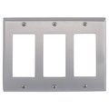 Brass Accents Quaker Triple GFCI, Number of Gangs: 3 Satin Nickel Finish M07-S4590-619