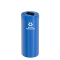 Glaro 15 gal Round Recycling Bin, Blue M-1242BL-BL-M3