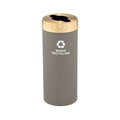 Glaro 15 gal Round Recycling Bin, Nickel/Satin Brass M-1242NK-BE-M3
