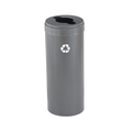 Glaro 15 gal Round Recycling Bin, Silver Vein M-1242SV-SV-M1