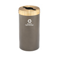 Glaro 23 gal Round Recycling Bin, Bronze Vein/Satin Brass M-1542BV-BE-M3