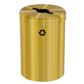Glaro 41 gal Round Recycling Bin, Satin Brass M-2042BE-BE-M1