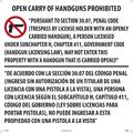 Nmc Texas Open Carry Handgun Law M461ACP