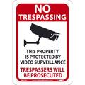 Nmc No Trespassing Video Surveillance Sign, M974A M974A