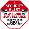 Nmc Security Alert 24 Hr Video Trespass Sign, M975A M975A
