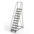 Ega Products Industrial Rolling Ladder, 10 Steps, 24"W Perforated Tread, 450 lbs. Capacity B10026HSU