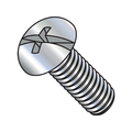 Zoro Select #10-24 x 6 in Combination Phillips/Slotted Round Machine Screw, Zinc Plated Steel, 100 PK 1096MCR