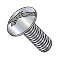 Zoro Select #10-32 x 1/2 in Combination Phillips/Slotted Truss Machine Screw, Zinc Plated Steel, 8000 PK 1108MCT