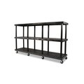 Spc Industrial Dura-Shelf, Mobile, 96"x24", 3-Shelf System MDS9624X3