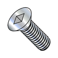 Zoro Select #10-24 x 3 in Square Flat Machine Screw, Zinc Plated Steel, 700 PK 1048MQF