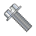 Zoro Select 1/4"-20 x 1 in Slotted Hex Machine Screw, Zinc Plated Steel, 2000 PK 1416MSW