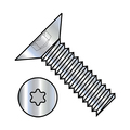 Zoro Select #8-32 x 3/8 in Torx Flat Machine Screw, Zinc Plated Steel, 10000 PK 0806MT1