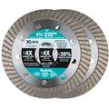 Makita X-LOCK 4 1/2" Turbo Rim Diamond Blade, 2 E-07222