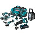 Makita LXT Brushless 7pcs, Combo Kit, 18V, (5.0Ah) XT707PT