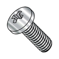 Zoro Select M3.5-0.60 x 12 mm Phillips Pan Machine Screw, Plain 18-8 Stainless Steel, 3000 PK M3.512MPP188