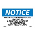 Nmc Wash Hands Before Leaving As A Sanitary Label, Pk5, N362AP N362AP