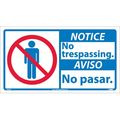Nmc Notice No Trespassing Sign - Bilingual, NBA5P NBA5P