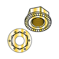 Zoro Select Lock Nut, 9/16"-12, Steel, Grade 8, Yellow Zinc, 0.35 in Ht, 150 PK 56NR8
