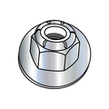 Zoro Select Flange Nut, 5/16"-18, Nylon, Zinc Plated, 0.5 in Hex Wd, 1000 PK 31NSFL