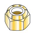 Zoro Select Lock Nut, 1/4"-20, Nylon, Yellow Zinc, 0.225 in Ht, 2000 PK 14NSY