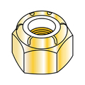 Zoro Select Nylon Insert Lock Nut, #8-32, Nylon, Yellow Zinc, 0.14 in Ht, 2000 PK 08NSY