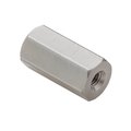 Ampg Coupling Nut, #10-32 and 1/4"-20, Stainless Steel, Grade 18-8, Plain, 1 in Lg, 1/2 in Hex Wd NUT60110X14